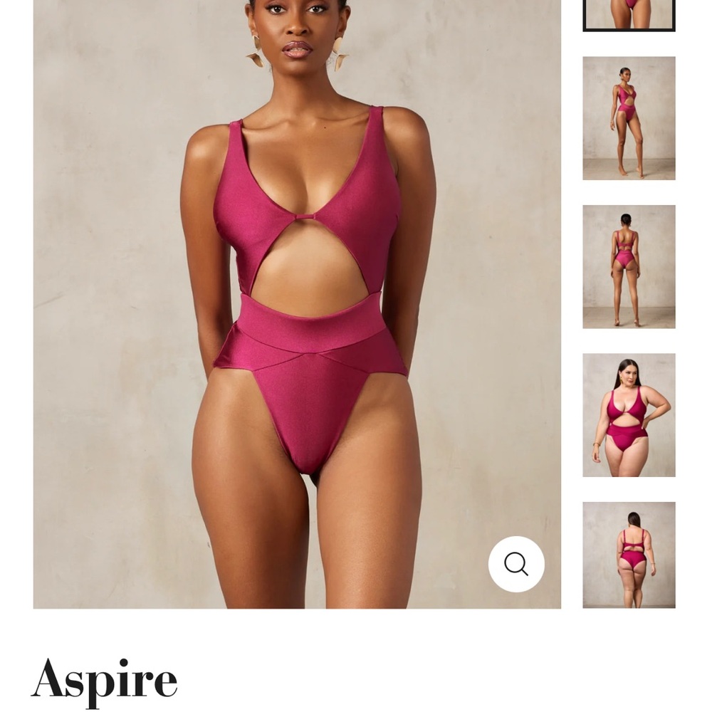 MbmswimAspire Cutout Swimsuit in Magenta